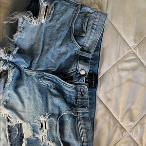 Lucky Brand Light Blue Ripped Jean Shorts